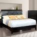 Bed With Button Tufted Headboard, Espresso