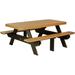 Poly Lumber 6' Rectangular Picnic Table