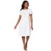 Plus Size Women's Fit & Flare Dress by Jessica London in White (Size 28 W)