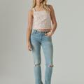 Lucky Brand Mid Rise Sweet Straight - Women's Pants Denim Straight Leg Jeans in Olancha Dest, Size 32 x 32