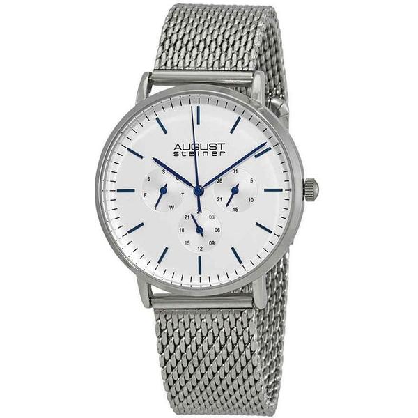 white-dial-mesh-bracelet-watch/