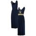 Women's G-III 4Her by Carl Banks Navy Milwaukee Brewers Game Over Maxi Dress