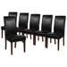 Willa Arlo™ Interiors Arruda Parsons Chairs-Panel Stitching Faux Leather/Upholstered in Black | 40 H x 19 W x 21.5 D in | Wayfair