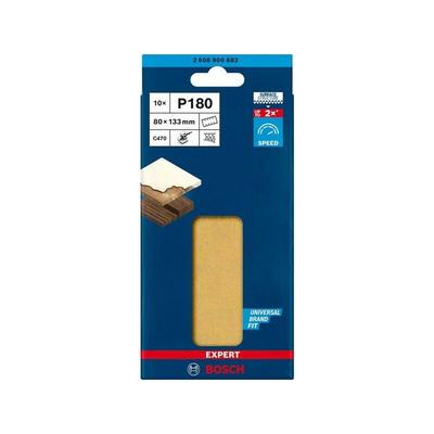 Bosch - Professional Expert C470 Schleifpapier mit 8 Löchern für Schwingschleifer, 80 x 133 mm, g