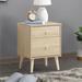 Gymax Nightstand 2-Drawer Beside End Side Table w/Rubber Legs