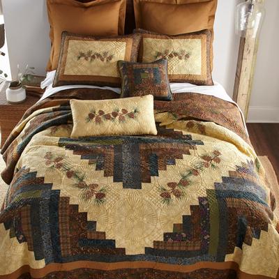 Donna Sharp Cabin Raising Pinecone Cotton Quilt or Sham