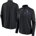 Women's Nike Black Colorado Rockies Primetime Raglan Quarter-Zip Top