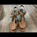 Coach Shoes | Coach Authentic Brown Leather Woven Heel | Color: Brown | Size: 8