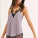 Free People Tops | Free People Starlight Cami Silver Mauve Black Lace | Color: Black/Gray | Size: Xs