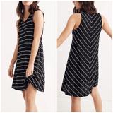 Madewell Dresses | Madewell Highpoint Tank Dress In Hosta Stripe Size Large | Color: Black/White | Size: L