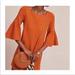 Anthropologie Dresses | Anthropologie Moth Chester Dress Sz L | Color: Orange | Size: L