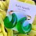 Kate Spade Jewelry | Nwt Kate Spade Huggie Hoop Earrings | Color: Green | Size: Os