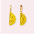 Kate Spade Jewelry | Nwt Kate Spade Lemon Slice Huggie Hoop Drop Earrings | Color: Yellow | Size: Os