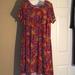 Lularoe Dresses | Lularoe Carly Dress. | Color: Gold/Red | Size: M