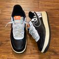 Nike Shoes | Nike Air Force 1 ‘07 Lv8 “Force Logo” Sneakers, Size: 10 | Color: Black/Orange | Size: 10