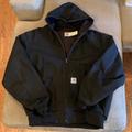 Carhartt Jackets & Coats | Men's Carhartt Black Denim Hooded Jacket 4xl | Color: Black | Size: 4xl