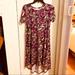 Lularoe Dresses | Jewel Toned Floral T-Shirt Carly Dress | Color: Brown | Size: Xxs