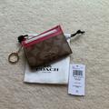 Coach Accessories | Coach Mini Skinny Id Coin Key Case In Khaki And Strawberry | Color: Pink/Tan | Size: Os