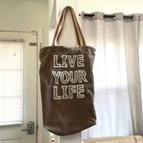 American Eagle Outfitters Bags | American Eagle Tote Bag Purse | Color: Brown/Tan | Size: Os