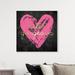 Oliver Gal Gorgeous Salute Hot Pink - Textual Art on Canvas Metal in Black/Pink | 40 H x 40 W x 2 D in | Wayfair 17786_40x40_CANV_WFL