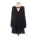 Express Casual Dress - A-Line: Black Solid Dresses - Women's Size X-Small