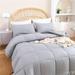 Latitude Run® Cotton Blend Reversible 5 Piece Comforter Set Cotton in Gray | Queen Comforter + 4 Additional Piece | Wayfair