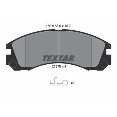 TEXTAR Bremsbelagsatz, Scheibenbremse vorne rechts links mit Zubehör für MITSUBISHI PEUGEOT CITROËN MZ690019 1620368480 