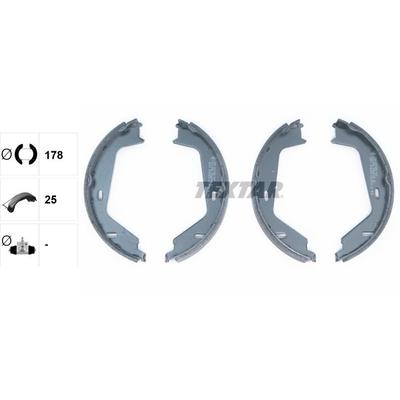 TEXTAR Bremsbackensatz, Feststellbremse hinten rechts links ohne Zubehör für VOLVO 272398 9612137 31262869 91062300