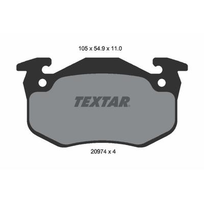 TEXTAR Bremsbelagsatz, Scheibenbremse hinten rechts links für RENAULT PEUGEOT CITROËN HSV 425146 95659341 425104 2097401