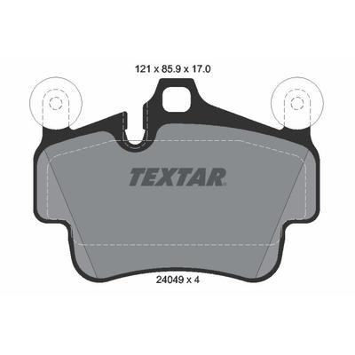 TEXTAR Bremsbelagsatz, Scheibenbremse vorne rechts links für PORSCHE 99735193902 99735193903 99735193905 2404901