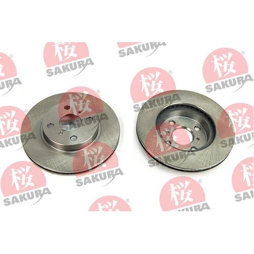 SAKURA Bremsscheibe vorne rechts links innenbelüftet 255mm für TOYOTA 43512-12550 604-20-3850