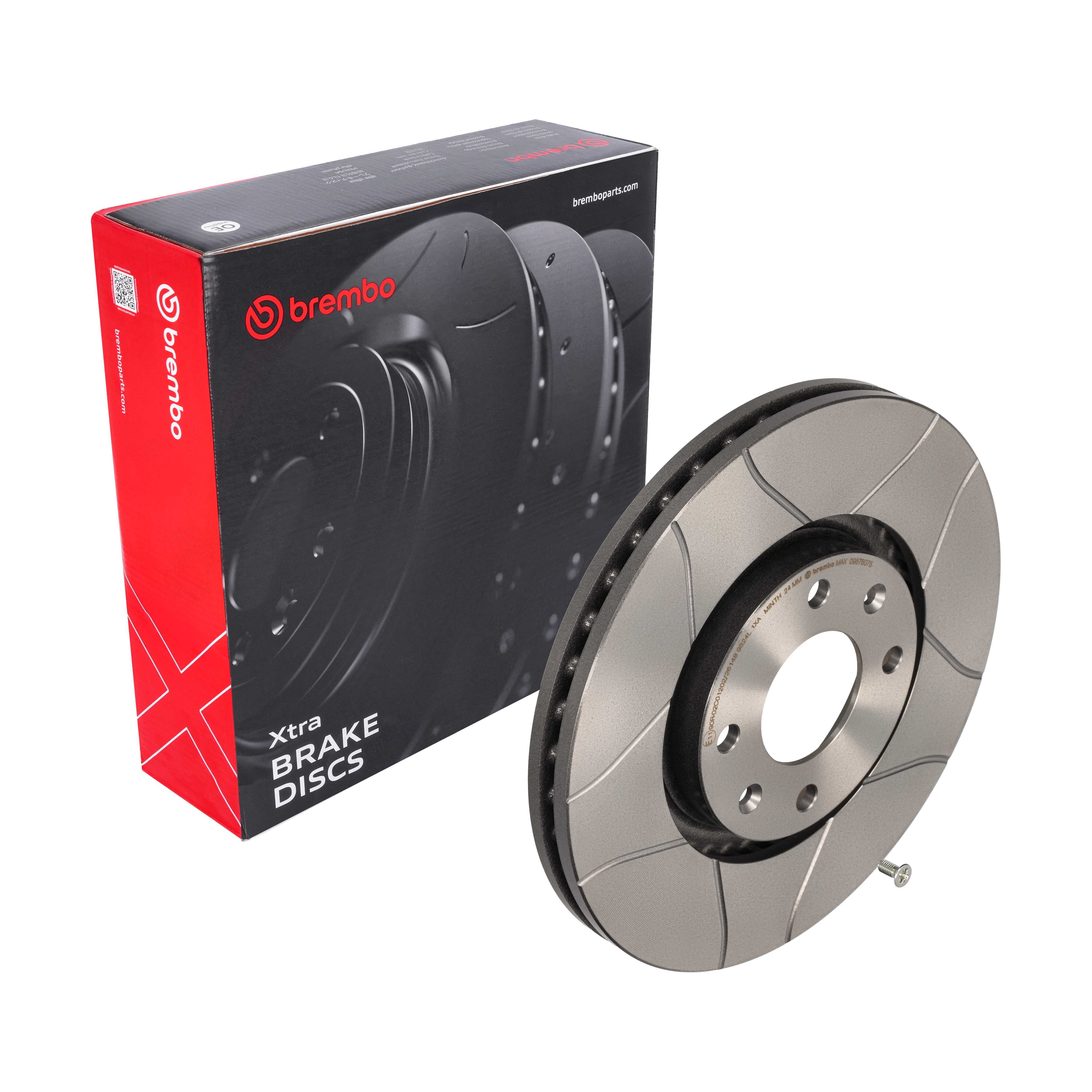 BREMBO Bremsscheibe MAX LINE 09.8760.75 vorne rechts links Geschlitzt 283mm für PEUGEOT CITROËN OPEL 1613703980 4246W8 3557911 Image
