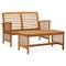 vidaXL 2 Piece Garden Lounge Set Solid Acacia Wood