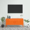 vidaXL TV Cabinet Orange 105x35x50 cm Steel