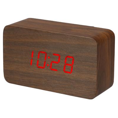 Perel Alarm Clock 12.5 x 7.5 cm Brown
