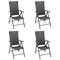 vidaXL Garden Chairs 4 pcs Poly Rattan Black