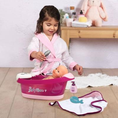 Smoby 2-in-1 Baby Doll Bathtub with Accessories