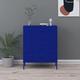 vidaXL Chest of Drawers Navy Blue 80x35x101.5 cm Steel