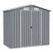 vidaXL Garden Shed Grey 205x129x183 cm Galvanised Steel