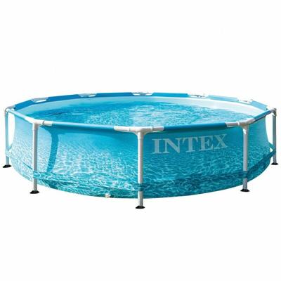 Intex - 28206 Beachside Metal Frame Pool Ø305x76cm Swimming Pool Rundpool Family
