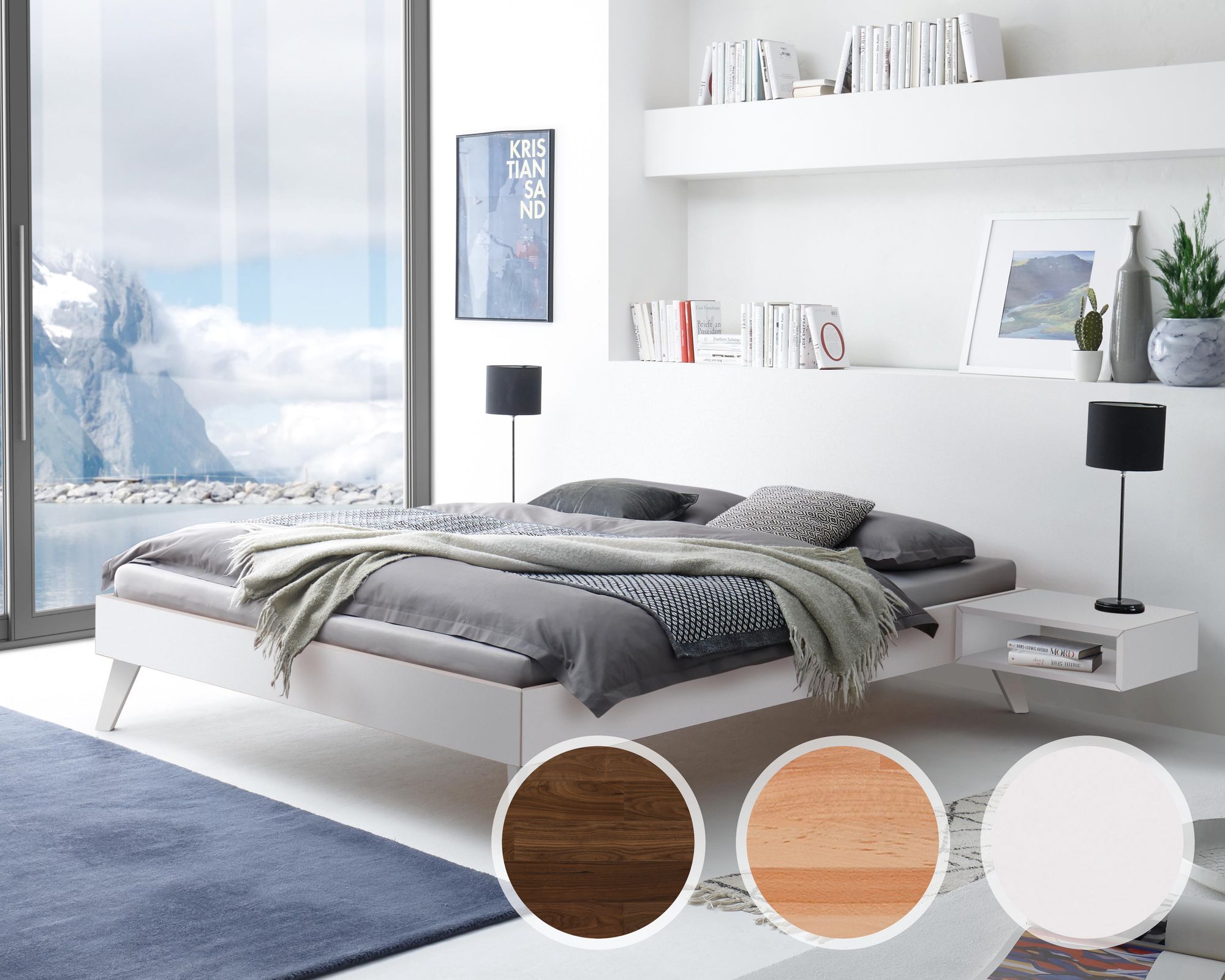 Hasena Pronto »Calvari« Massivholzbett 120x200 cm / Kernbuche natur, geölt / 20 cm