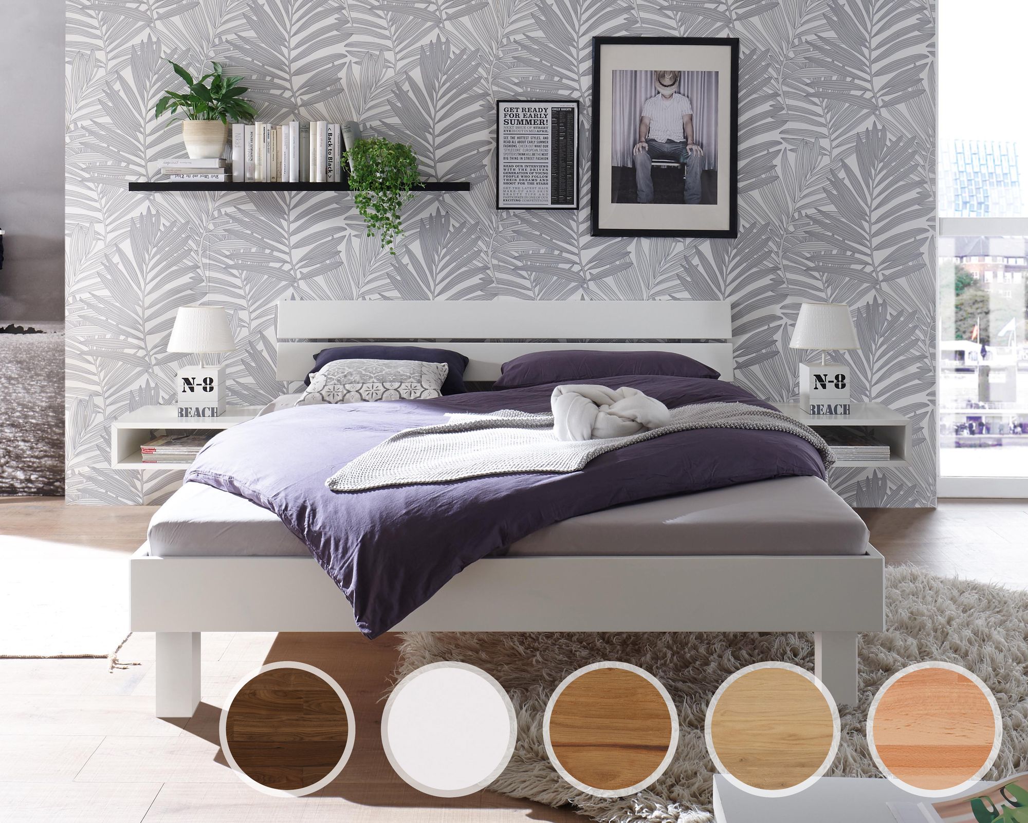 Hasena Pronto »Prato« Massivholzbett 90x200 cm / Nussbaum, geölt / 25 cm