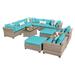 Monterey 13 Piece Outdoor Wicker Patio Furniture Set 13a