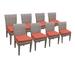 8 Florence Armless Dining Chairs