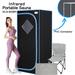 EPOWP Full Size Black Infrared Sauna Tent for Spa Detox at Home