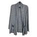 Athleta Sweaters | Athleta Pose Wrap Cardigan Small Gray Black Marled Open Front Pockets Stretch | Color: Gray | Size: S