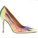 J. Crew Shoes | Jcrew Roxie Iridescent Foil Pumps Sz 7.5 Nib | Color: Gold/Pink | Size: 7.5
