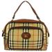Burberry Bags | Auth Burberry Handbag Check Beige Cambus Leather | Color: Brown | Size: Width: About 31 Cm Height: About 21 Cm