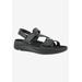 Extra Wide Width Women's Serenity Sandal by Drew in Black Combo (Size 9 WW)