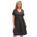 Plus Size Women's Tiered Tee Dress by ellos in Black (Size 18/20)